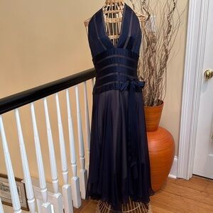 Lillie Rubin NWT Elegant Blue  Halter Dress